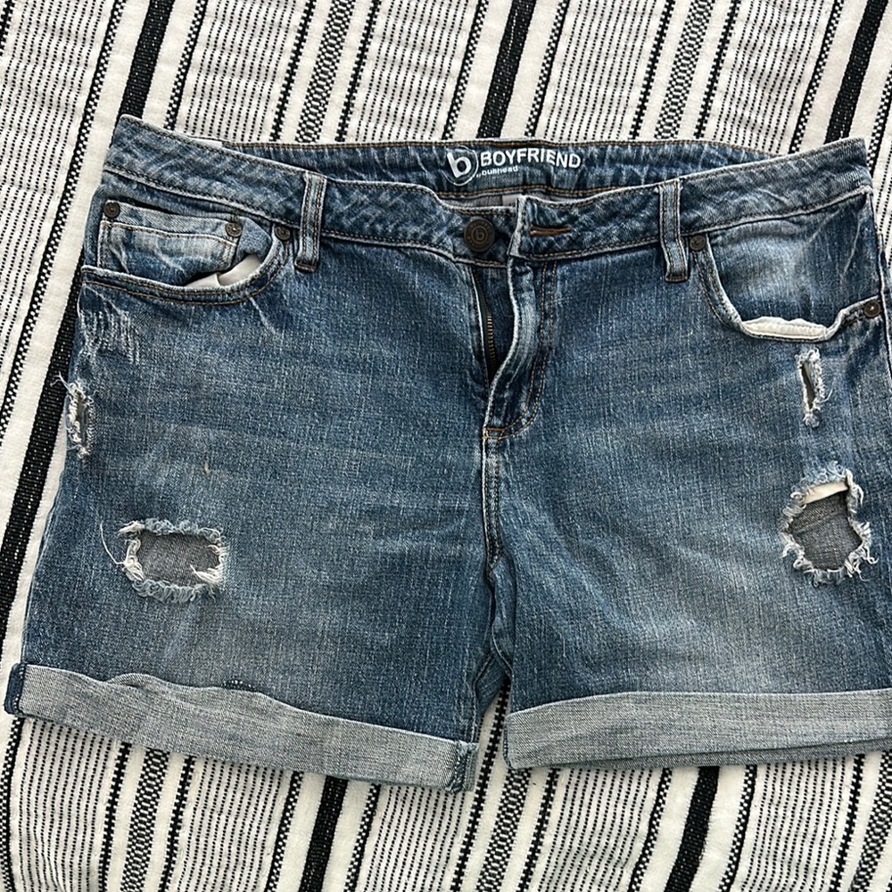 Bullhead Blue Distressed Denim Shorts
